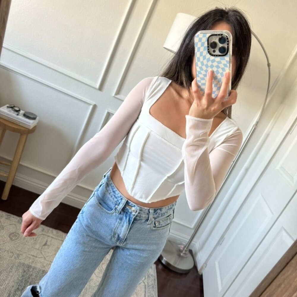 Princess Polly - Lovi long sleeve top white